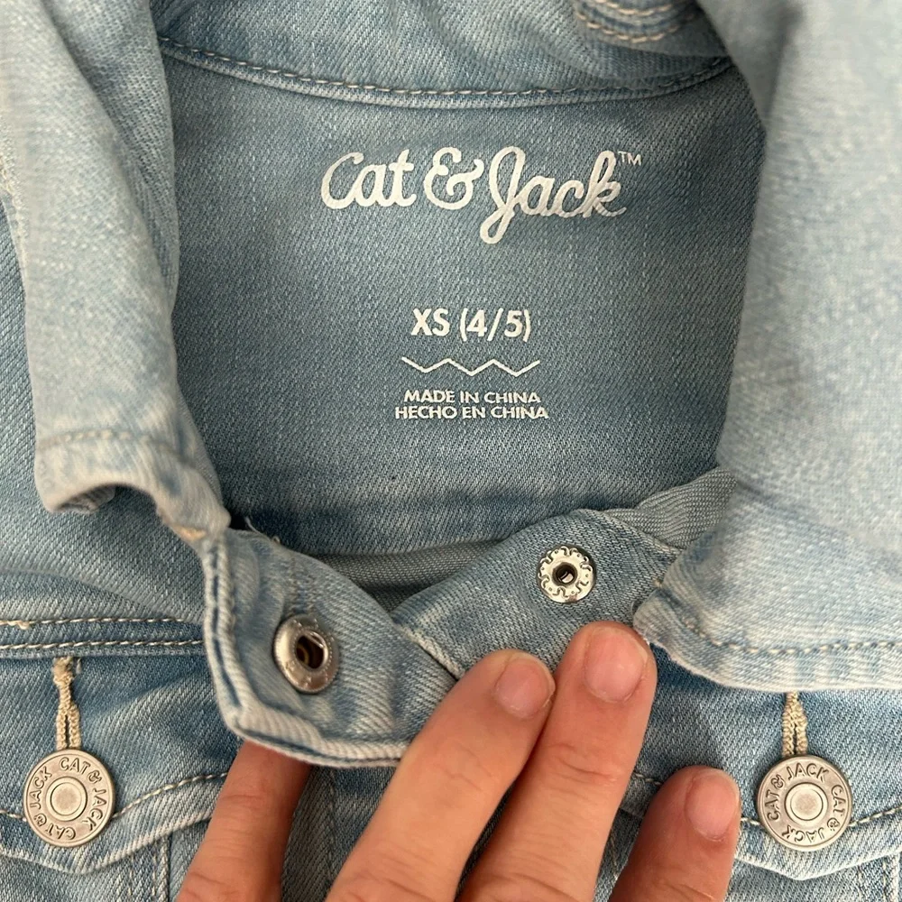 Cat & Jack Light Blue Denim Vest for Kids XS 4/5‎